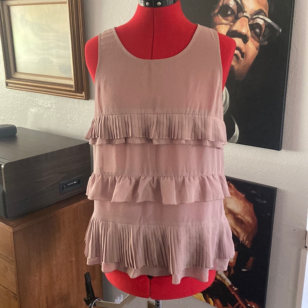 Romeo and Juliet sheer ruffle shell top